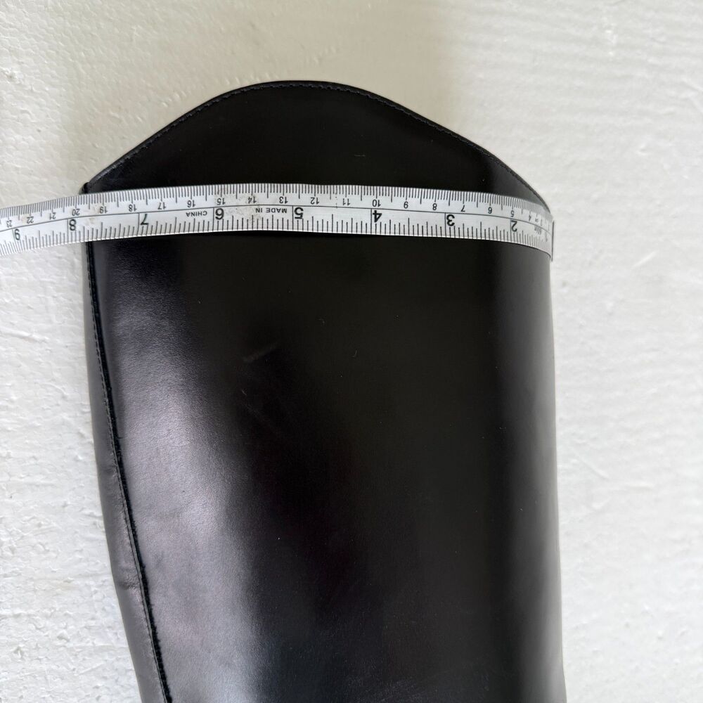 Mango MNG Women's Riding Style Black Leather Buckles Boots Size EU 40 US 9-9.5 - Picture 14 of 14